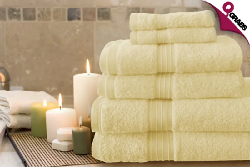 For QR149 Bathe with a Set of 6 Egyptian Cotton Towels - Choose from 7 Colors! (QR299)